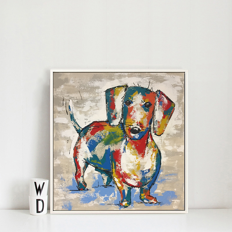 Dachshund Graffiti Canvas Paintings Abstract Dog Art Prints Poster Modern Bedroom Wall Painting Kids Room Decor Cuadros