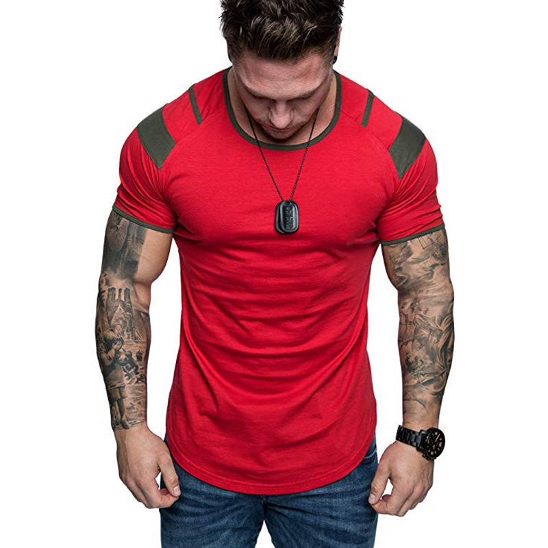 Harajuku T-Shirt Men's t shirts O-neck Slim Short Sleeve Bodybuilding Gym Top Clothing Casual t shirt men Fashion tshirt 210515