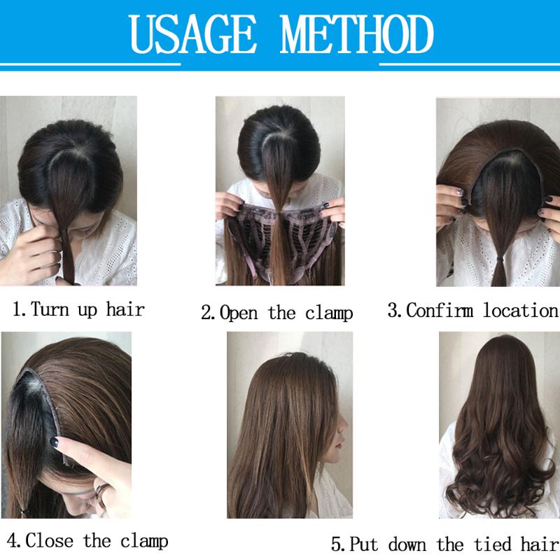 Synthetic Wigs LISI GIRL 5 Clips Hair Long Straight Clip In False Black Pieces For Women