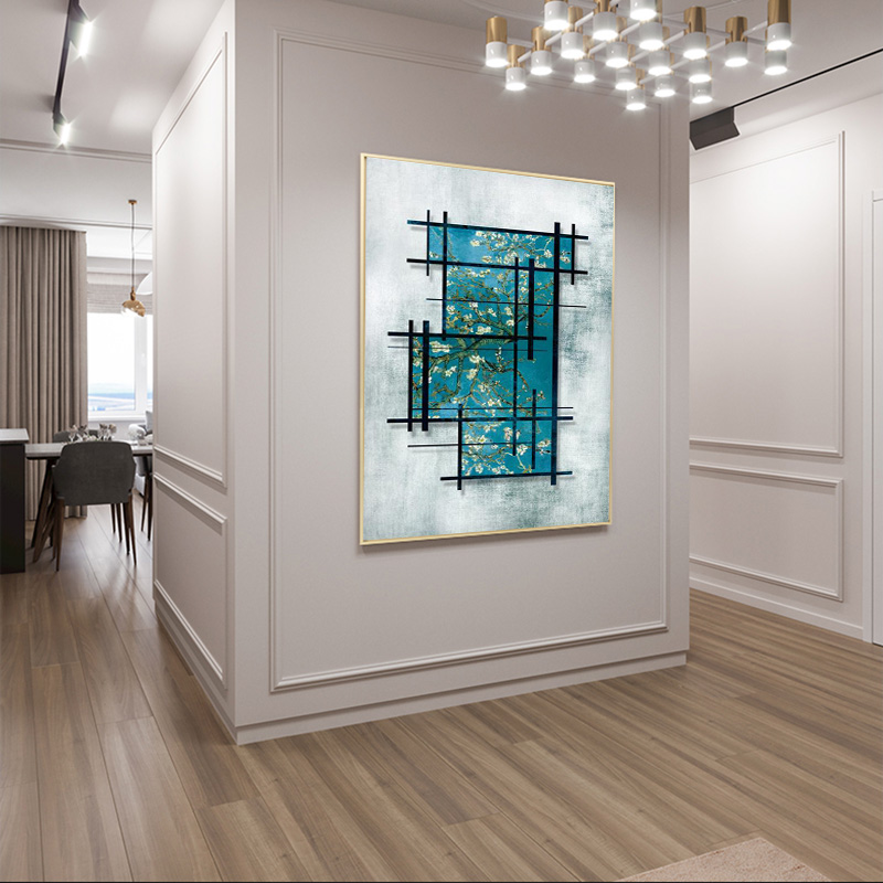 Chinese Style Oil Painting Van Gogh Blossom Flower Decorative Painting For Corridor Living Room Modern Wall Art Nordic Posters