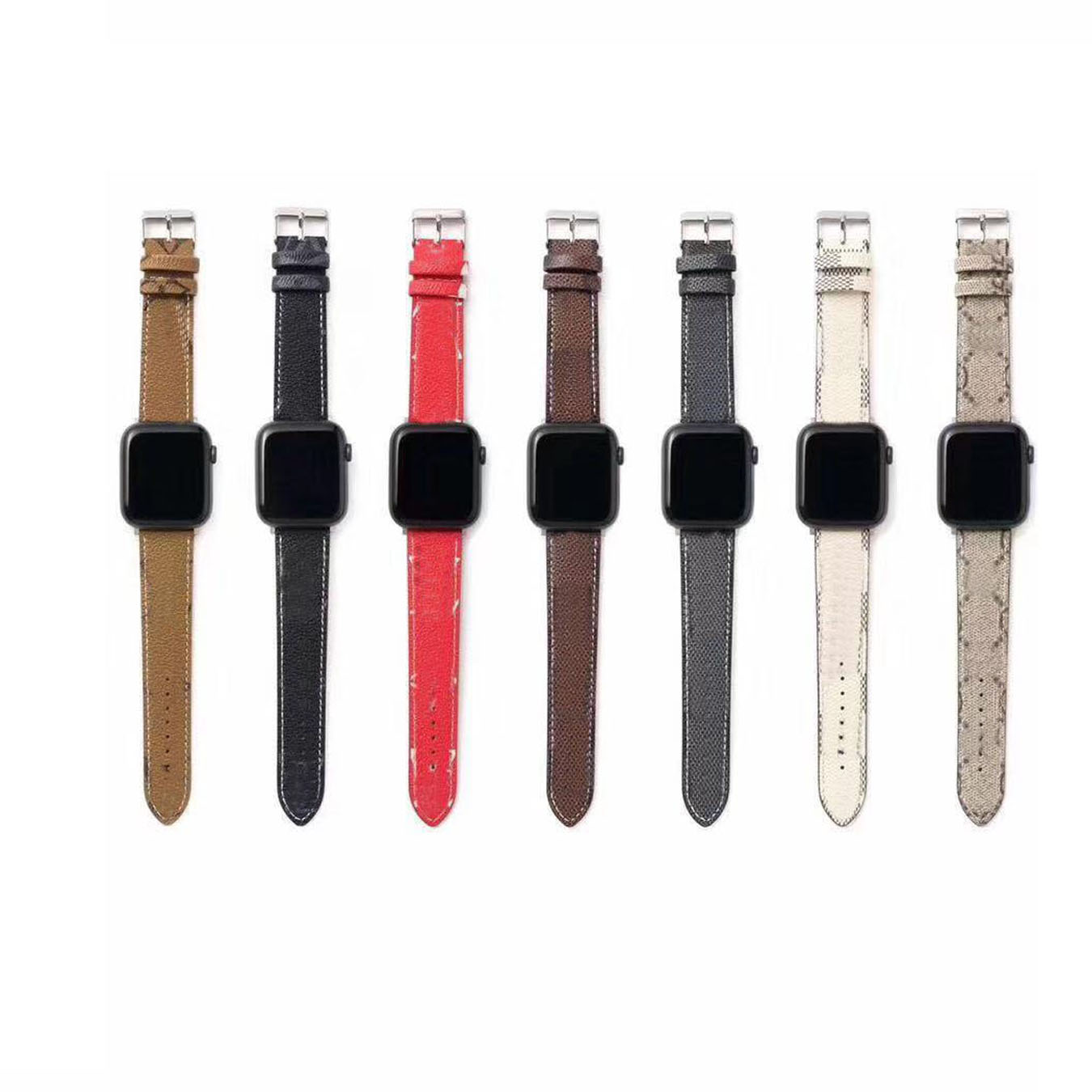 fashion Watchbands Smart Straps for Apple Watch Band 42mm 38mm 40mm 44mm iwatch 3 4 5 bands Leather Strap Bracelet Stripes watchband drop 
fashion Watchbands Smart Straps for Apple Watch Band 42mm 38mm 40mm 44mm iwatch 3 4 5 bands Leather Strap Bracelet Stripes watchband drop