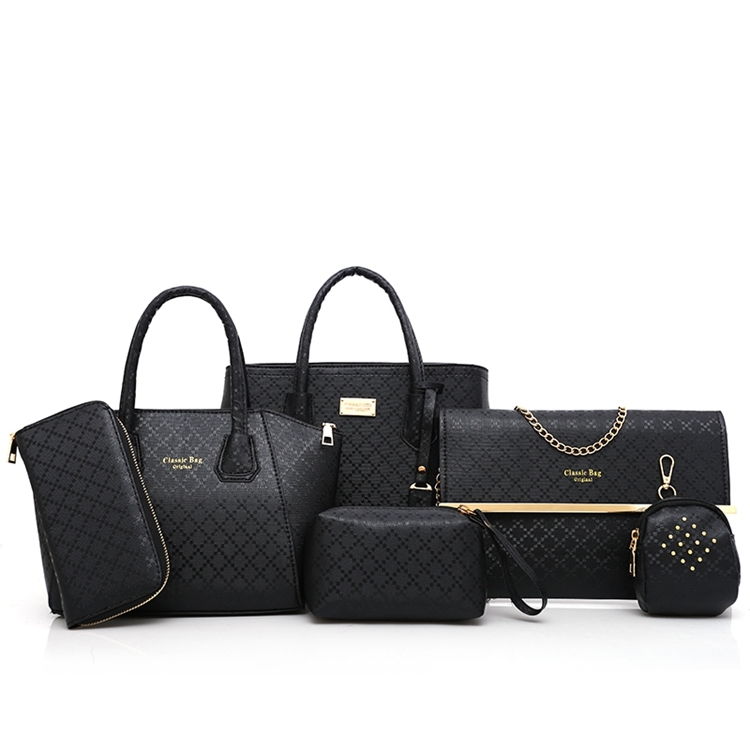 Fashion Design Women Female Casual Tote Bags Reusable Printing 6 Pcs Handbag Set, Navy blue
Fashion Design Women Female Casual Tote Bags Reusable Printing 6 Pcs Handbag Set, Navy blue