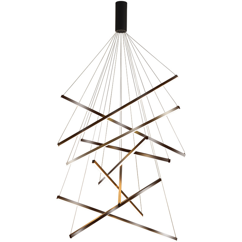 Black Stair Chandelier lamp simple modern duplex building high-rise empty living room hall creative personality long LED line
Black Stair Chandelier lamp simple modern duplex building high-rise empty living room hall creative personality long LED line