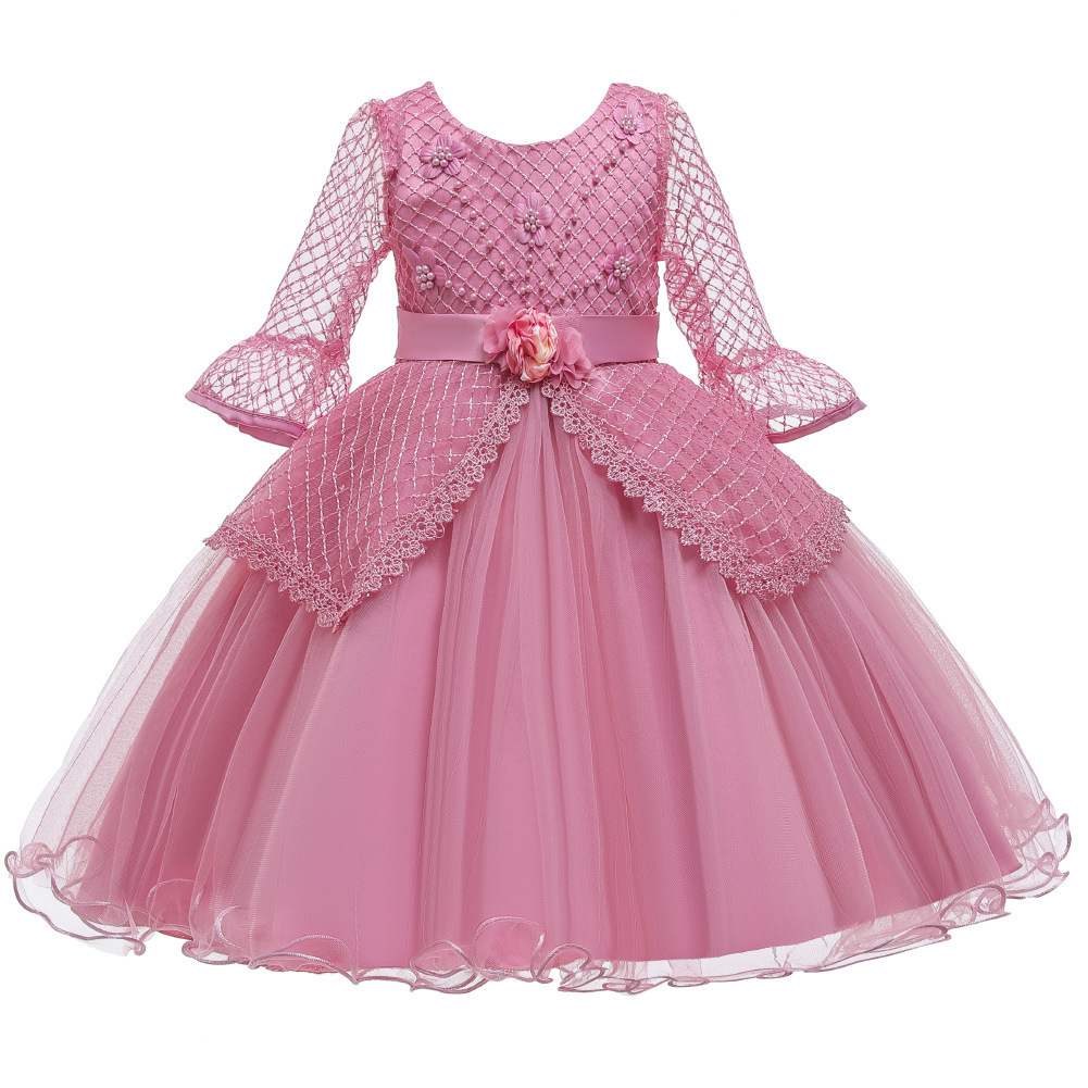Girl's Children Long Sleeve Lace Wedding Birthday Party Dress Kids Dresses For Girls Clothes 3 4 5 6 7 9 10 12 Year C0228, Bean pink
Girl's Children Long Sleeve Lace Wedding Birthday Party Dress Kids Dresses For Girls Clothes 3 4 5 6 7 9 10 12 Year C0228, Bean pink