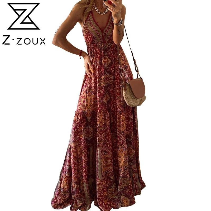 Getspring Women Dress Sleeveless V-neck Printing Bohemian Dresses For Plus Size Long Flower Summer Sexy 210524, Orange
Getspring Women Dress Sleeveless V-neck Printing Bohemian Dresses For Plus Size Long Flower Summer Sexy 210524, Orange