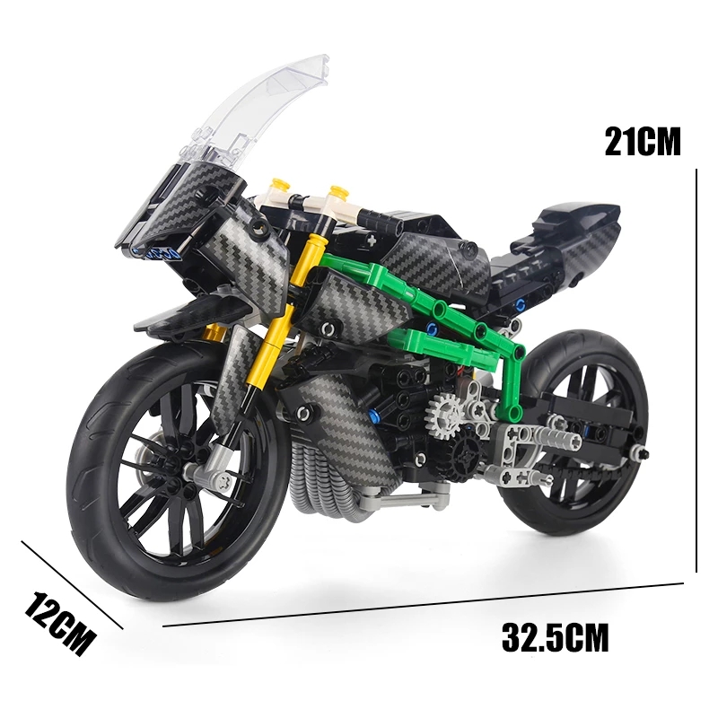 The H2R Super Racing Motorcycle Set Building Blocks MOULD KING 23002 Motorcycles Car Model Bricks Children Education Christmas Gifts Birthday Toys For