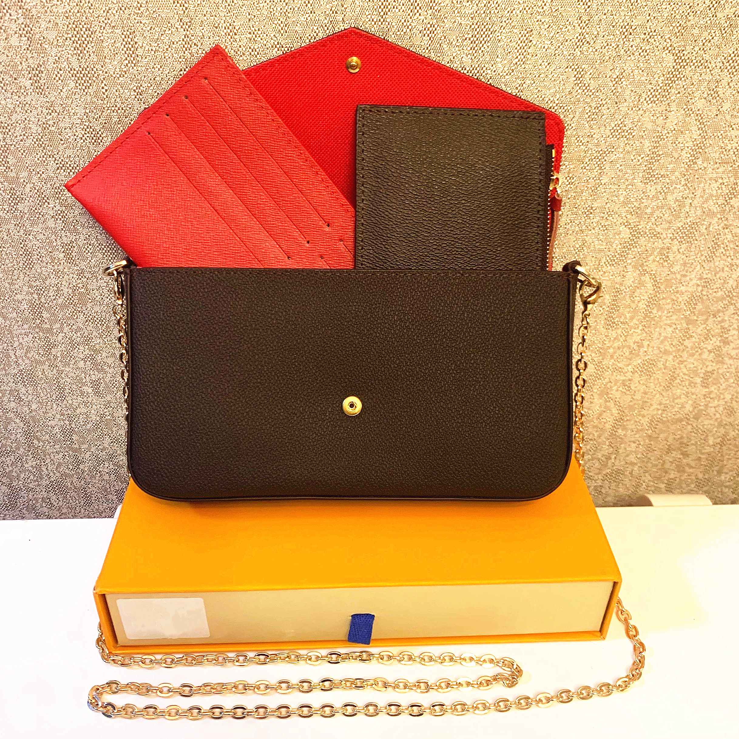Top 3pcs set Women Shoulder Bags Favorite Multi Pochette Accessories Brown Flower Messenger Chain Strap Cross Body Ladies Flap Purse, Brown flower - red
Top 3pcs set Women Shoulder Bags Favorite Multi Pochette Accessories Brown Flower Messenger Chain Strap Cross Body Ladies Flap Purse, Brown flower - red