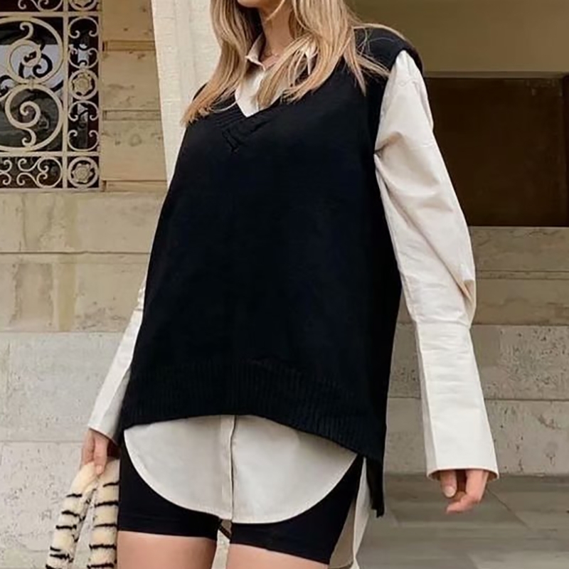 Vintage Women Sweet V-Neck Sweaters Spring-Autumn Fashion Ladies Streetwear Pullovers Loose Female Chic Knitwear Girl 210430