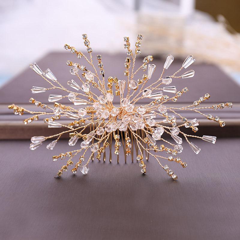 Hair Clips & Barrettes Gold Crystal Bridal Comb Tiaras De Noiva Rhinestone Beads Combs Headpiece Jewelry Women Wedding Accessories BH, Golden;silver
Hair Clips & Barrettes Gold Crystal Bridal Comb Tiaras De Noiva Rhinestone Beads Combs Headpiece Jewelry Women Wedding Accessories BH, Golden;silver