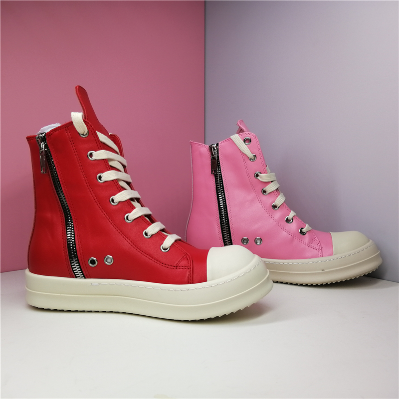Women Pink Ankle Boots Autumn British Wind Genuine Leather High Top Fashion Sneaaker Flat Ladies Short Boot, With plush
Women Pink Ankle Boots Autumn British Wind Genuine Leather High Top Fashion Sneaaker Flat Ladies Short Boot, With plush