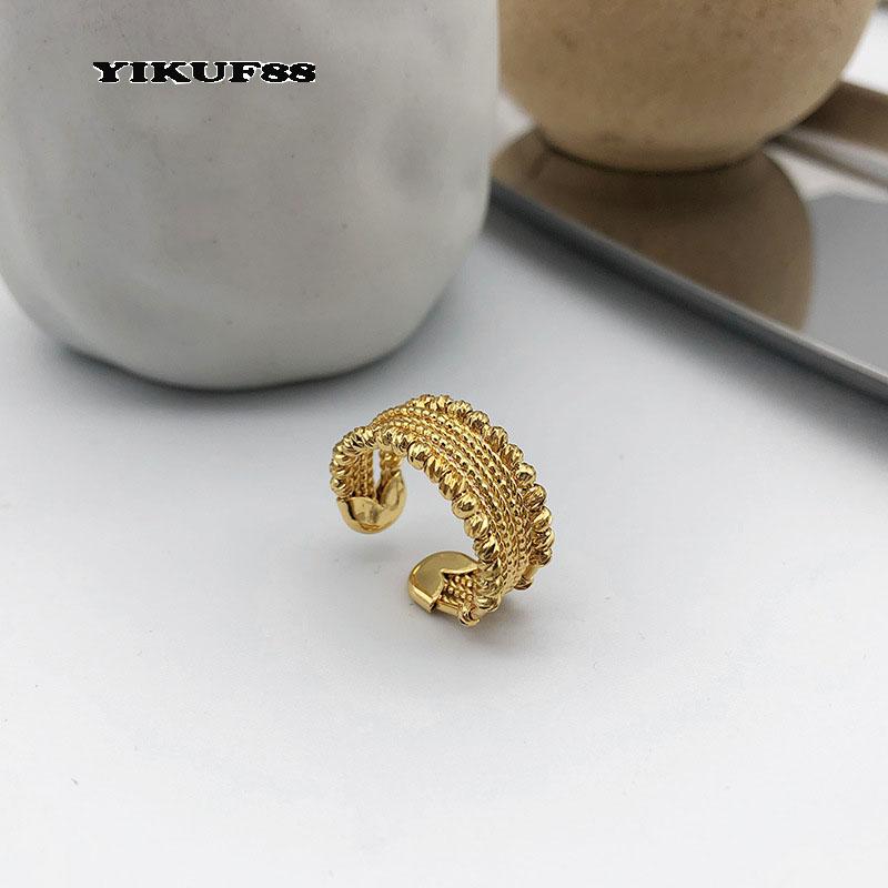 Cluster Rings YIKUF88 Women Open Round Bead Ring Female Copper Plated Real Gold Stitching Metallic Retro Finger For, Golden;silver
Cluster Rings YIKUF88 Women Open Round Bead Ring Female Copper Plated Real Gold Stitching Metallic Retro Finger For, Golden;silver