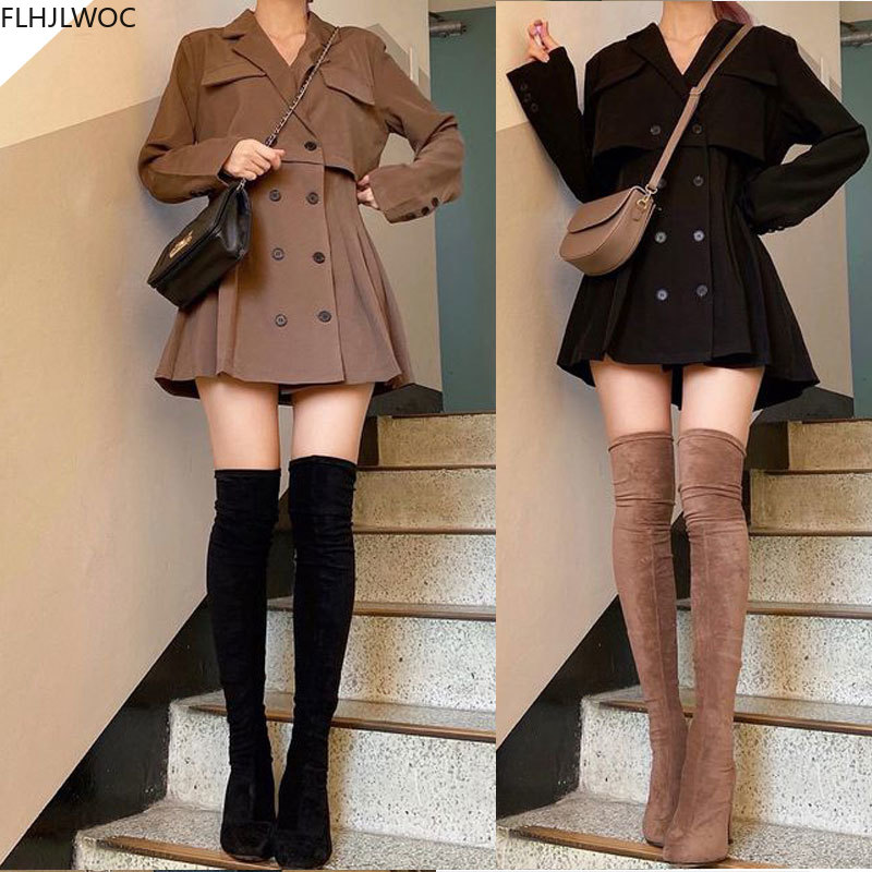 Hot New Design Korean Style High Street Womens Fashion Cute Elegant Office Lady Double Breasted Button Notched Mini Blazer Dress, Camel
Hot New Design Korean Style High Street Womens Fashion Cute Elegant Office Lady Double Breasted Button Notched Mini Blazer Dress, Camel