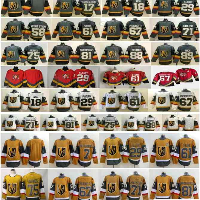 96 2021 Reverse Retro Vegas Golden Knights Fleury Pacioretty 75 Ryan Reaves 89 Alex Tuch 81 Jonathan Marchessault #7 Alex Pietrangelo Jerseys