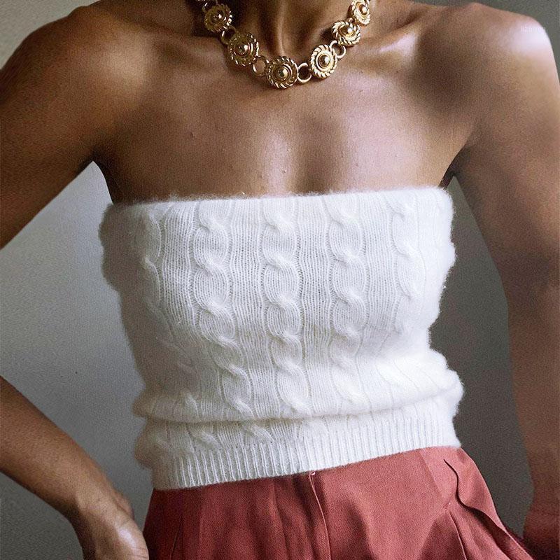 Bustiers & Corsets Sexy Knitted Twist Strand Tube Top Fashion Solid Color Slim Wrap Chest Pullover Ladies, White
Bustiers & Corsets Sexy Knitted Twist Strand Tube Top Fashion Solid Color Slim Wrap Chest Pullover Ladies, White