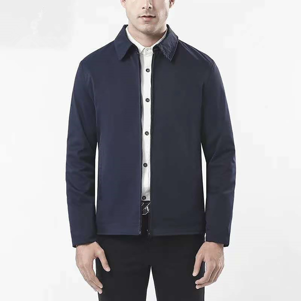 Mens Jackets And Coats Turn Down Collar Men Winter Jacket Zipper Side Pocket Men's Clothing Fashion Long Sleeve Coat Men 210518