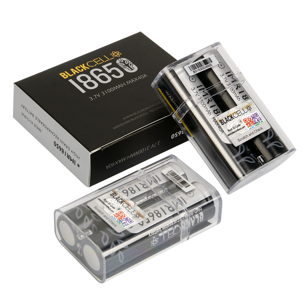 100% Original BlackCell IMR 18650 Battery 3100mAh 40A 3.7V High Drain Rechargeable Flat Top Vape Box Mods Lithium Batteries Genuine
100% Original BlackCell IMR 18650 Battery 3100mAh 40A 3.7V High Drain Rechargeable Flat Top Vape Box Mods Lithium Batteries Genuine