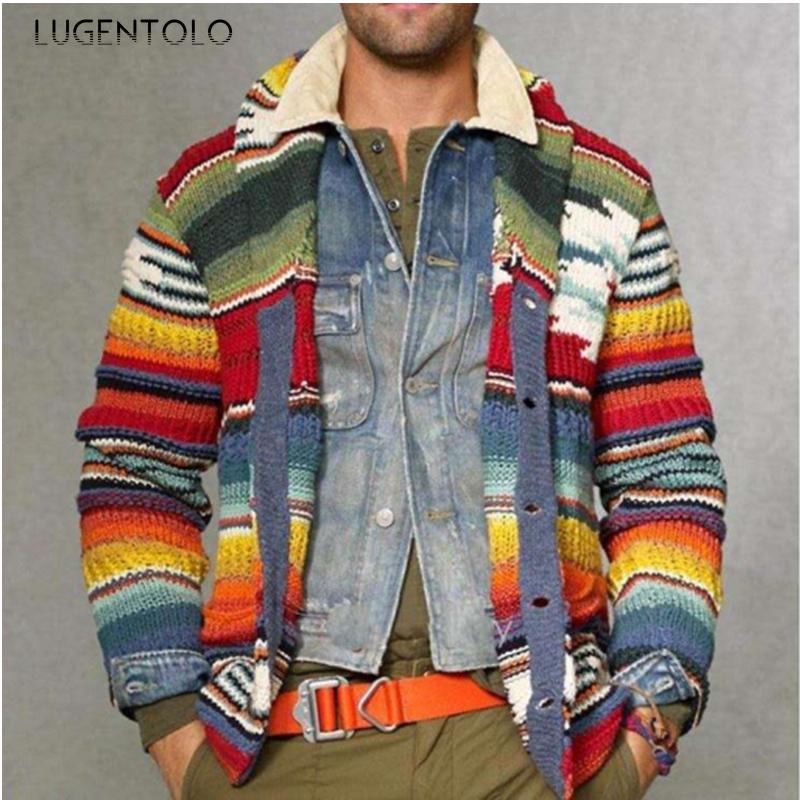 Men's Sweaters Lugentolo Cardigan Knitted Sweater Men Large Size Single Breasted Color Stripes Autumn Fashion Casual, White;black
Men's Sweaters Lugentolo Cardigan Knitted Sweater Men Large Size Single Breasted Color Stripes Autumn Fashion Casual, White;black