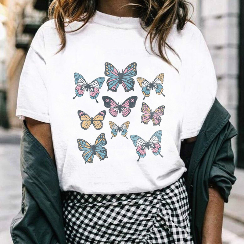 Butterfly Woman Tshirts Summer Fashion Harajuku Funny Vintage Grunge Style Cotton Short Sleeve Hipster Tops Women Clothes 210518, White
Butterfly Woman Tshirts Summer Fashion Harajuku Funny Vintage Grunge Style Cotton Short Sleeve Hipster Tops Women Clothes 210518, White
