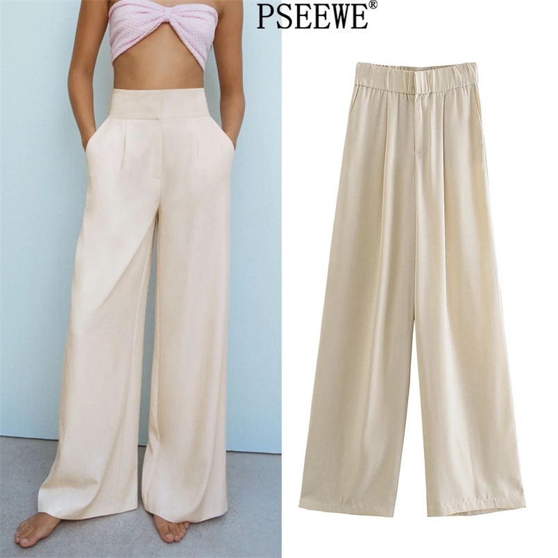 Women Pants Beige High Waist Wide Leg Trousers For Female Summer Fashion Office Suit Casual Loose Black 210519
Women Pants Beige High Waist Wide Leg Trousers For Female Summer Fashion Office Suit Casual Loose Black 210519