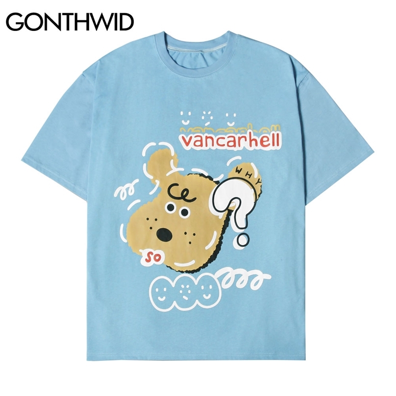 Streetwear T-Shirts Hip Hop Casual Summer Cartoon Dog Head Print Short Sleeve Tshirts Cotton Harajuku Loose Tees Tops 210602, Sky blue
Streetwear T-Shirts Hip Hop Casual Summer Cartoon Dog Head Print Short Sleeve Tshirts Cotton Harajuku Loose Tees Tops 210602, Sky blue