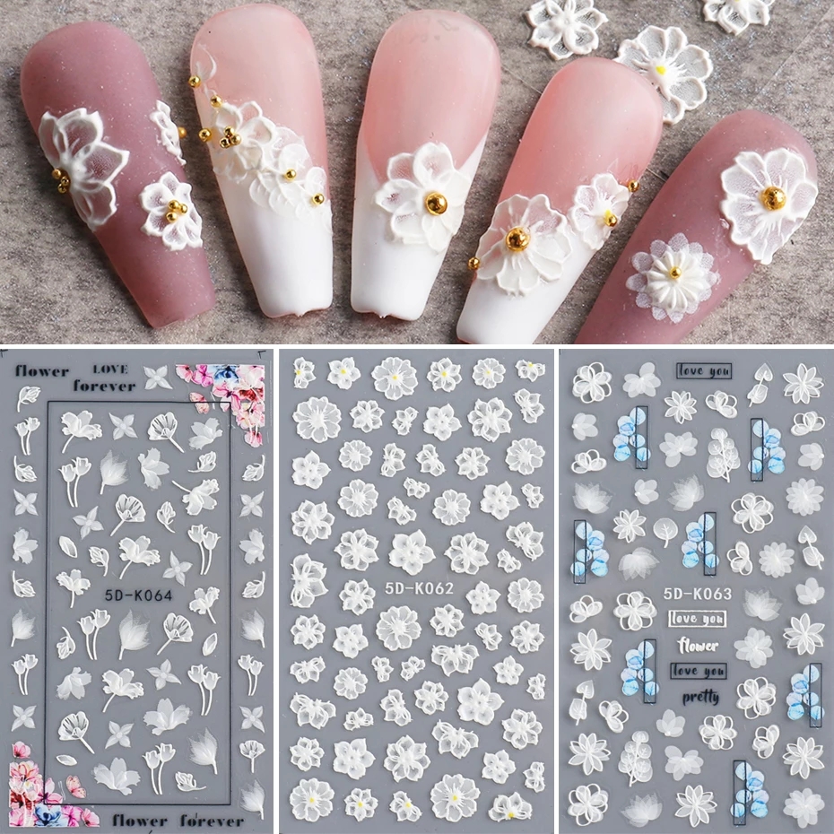 1pcs 5D Embossed Lace Flower Nail Sticker Adhesive Polish Slider Black White Floral Jewelry Charms Art Decoration, As picture
1pcs 5D Embossed Lace Flower Nail Sticker Adhesive Polish Slider Black White Floral Jewelry Charms Art Decoration, As picture