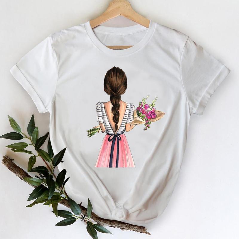 Women' T-Shirt T-shirts Women 2021 Flower Floral Sweet Girl 90s Cartoon Printing Clothes Graphic Tshirt Top Lady Print Female Tee, Cz24075
Women' T-Shirt T-shirts Women 2021 Flower Floral Sweet Girl 90s Cartoon Printing Clothes Graphic Tshirt Top Lady Print Female Tee, Cz24075