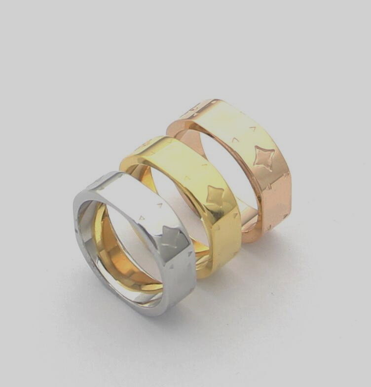 Europe America Style Ring Men Lady Women Titanium steel 18K Gold Engraved V Initials Four Leaf Flower Lovers Square Narrow Rings Size US6-US9
Europe America Style Ring Men Lady Women Titanium steel 18K Gold Engraved V Initials Four Leaf Flower Lovers Square Narrow Rings Size US6-US9