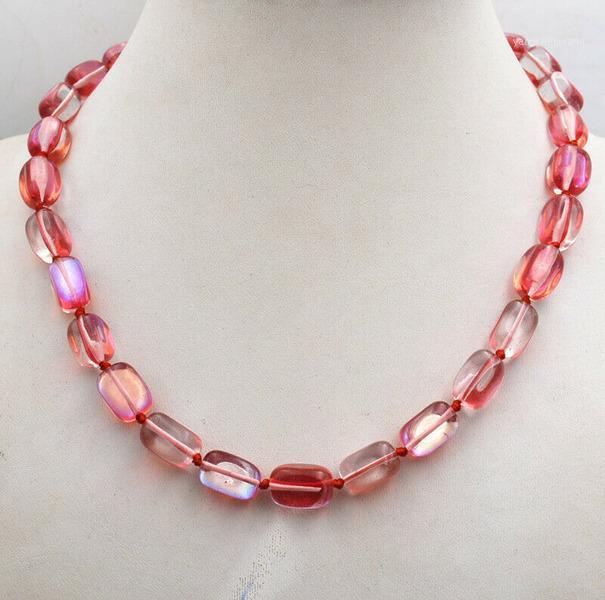 Bright 10x14mm Red Irregular Gleamy Rainbow Moonstone Gem Beads Necklace 18" Chains
Bright 10x14mm Red Irregular Gleamy Rainbow Moonstone Gem Beads Necklace 18" Chains