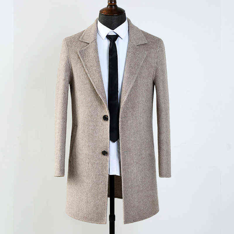 KOLMAKOV arrival winter wool coat thicked trench coat men,men's smart casual Double-sided woolen jackets,size M-XXXL 211122