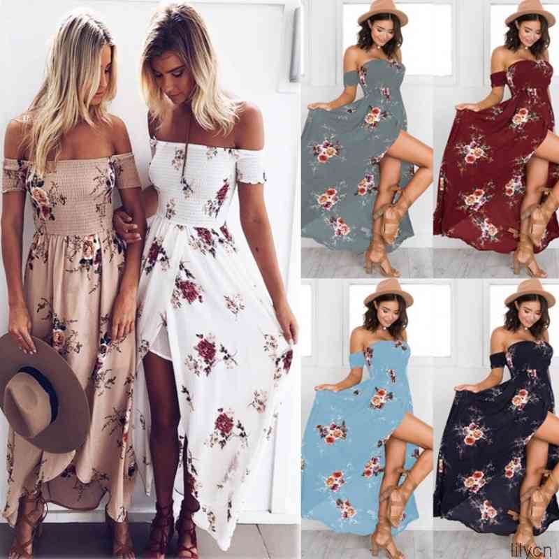 Women Floral Print Strapless Boho Dress Evening Gown Party Long Maxi Summer Sundress Casual Dresses plus size XS-5XL, Picture color-2
Women Floral Print Strapless Boho Dress Evening Gown Party Long Maxi Summer Sundress Casual Dresses plus size XS-5XL, Picture color-2