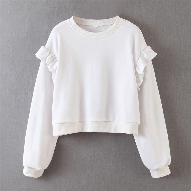 Women' Hoodies & Sweatshirts Basic Ruffled For Women Streetwear Female Spring Autumn White Casual Sweatshirt Hip Tops
Women' Hoodies & Sweatshirts Basic Ruffled For Women Streetwear Female Spring Autumn White Casual Sweatshirt Hip Tops