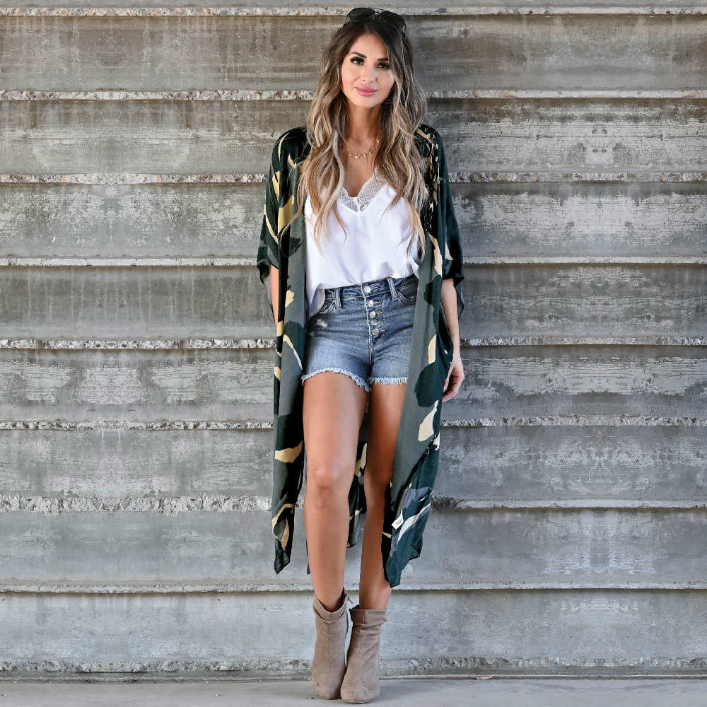 Boho Robes for Women Bathing Suit Cover-ups Plus Size Beach Wear Kimono Dress Summer Swimsuit Cover Up A808 210420