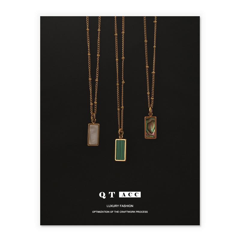 Pendant Necklaces Shell Malachite Pendants Stainless Steel Plated Gold For Women Designer Trendy Party Jewellery Accessories 2021 Trend
Pendant Necklaces Shell Malachite Pendants Stainless Steel Plated Gold For Women Designer Trendy Party Jewellery Accessories 2021 Trend