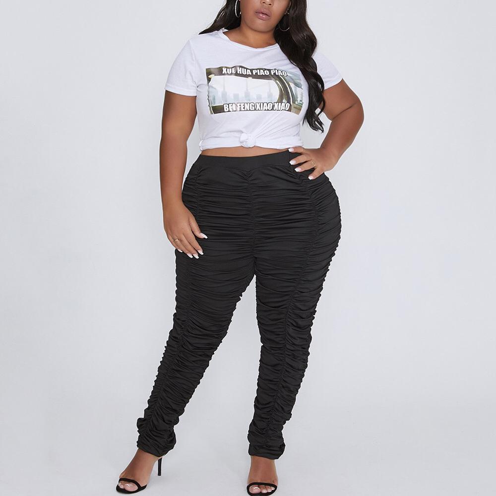 4xl 5xl Plus Size White Blouse Tops Women Letter Print Short Sleeve Pullovers Causal Daily Wear Loose Solid Shirts 210510