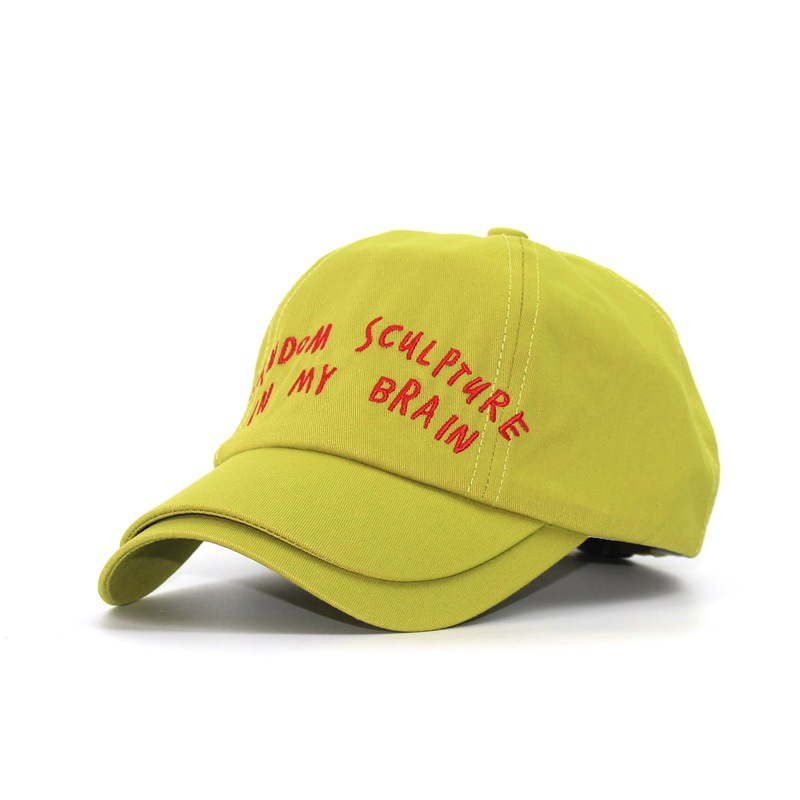 Double Brim Letter Embroidered Baseball Caps Outdoor Travel Fashion Korean Duck Tongue Cap for Men and Women