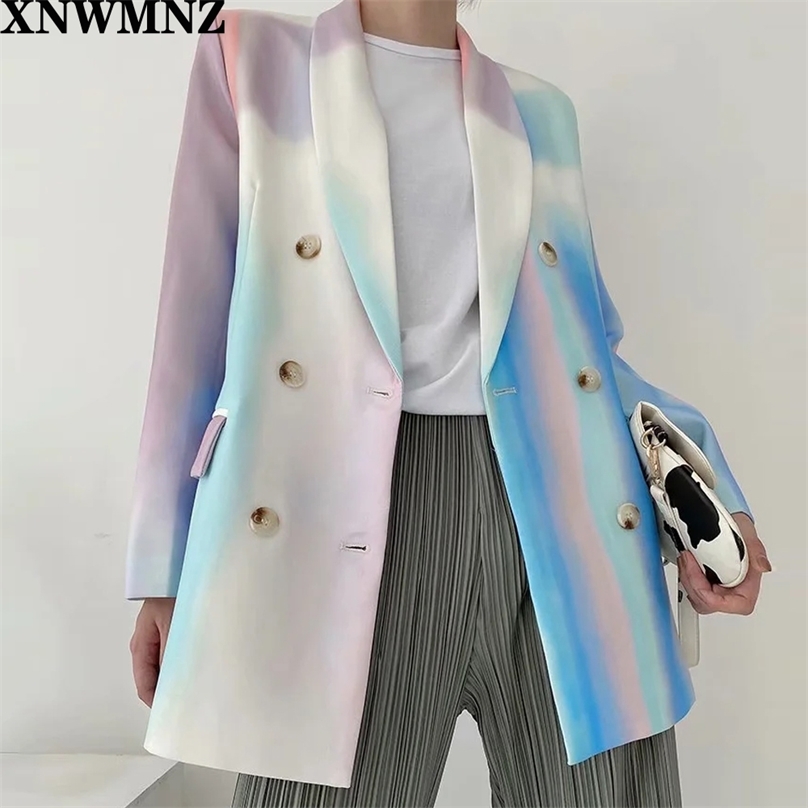 Women Fashion Double Breasted Tie-dye Print Blazer Coat Vintage Long Sleeve Pockets Female Outerwear Chic Tops 210520, Picture color
Women Fashion Double Breasted Tie-dye Print Blazer Coat Vintage Long Sleeve Pockets Female Outerwear Chic Tops 210520, Picture color