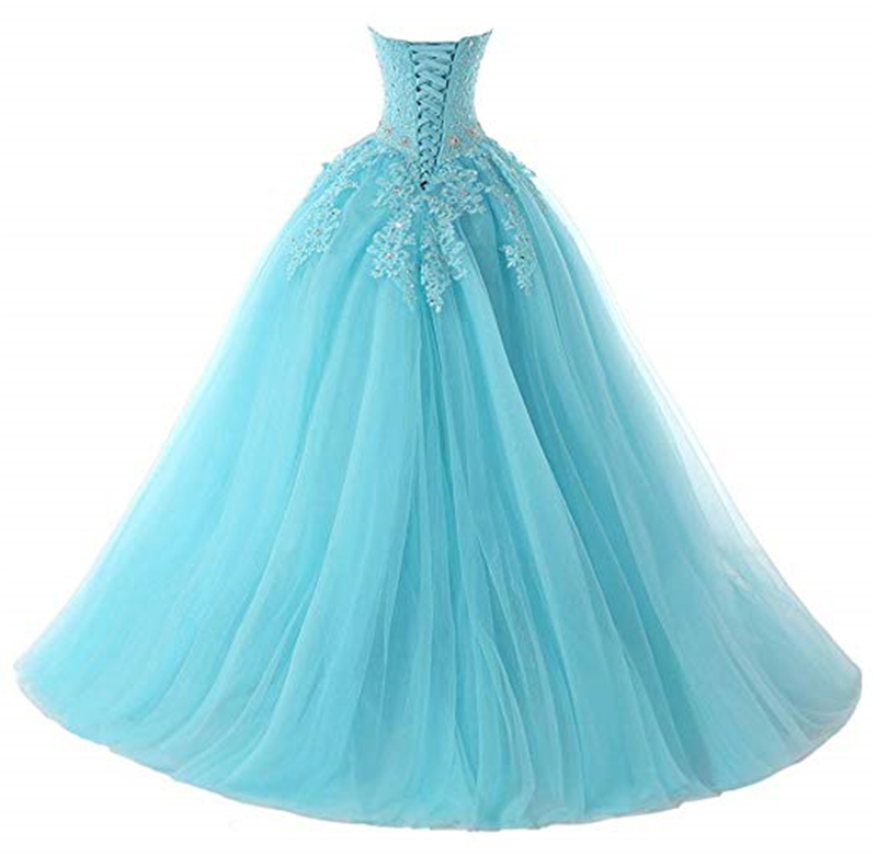 Quinceanera Dresses 2021 Sexy Sequins Crystal Princess Sweetheart Appliques Party Prom Formal Ball Gown Lace Up Tulle Vestidos De 15 Anos Q24