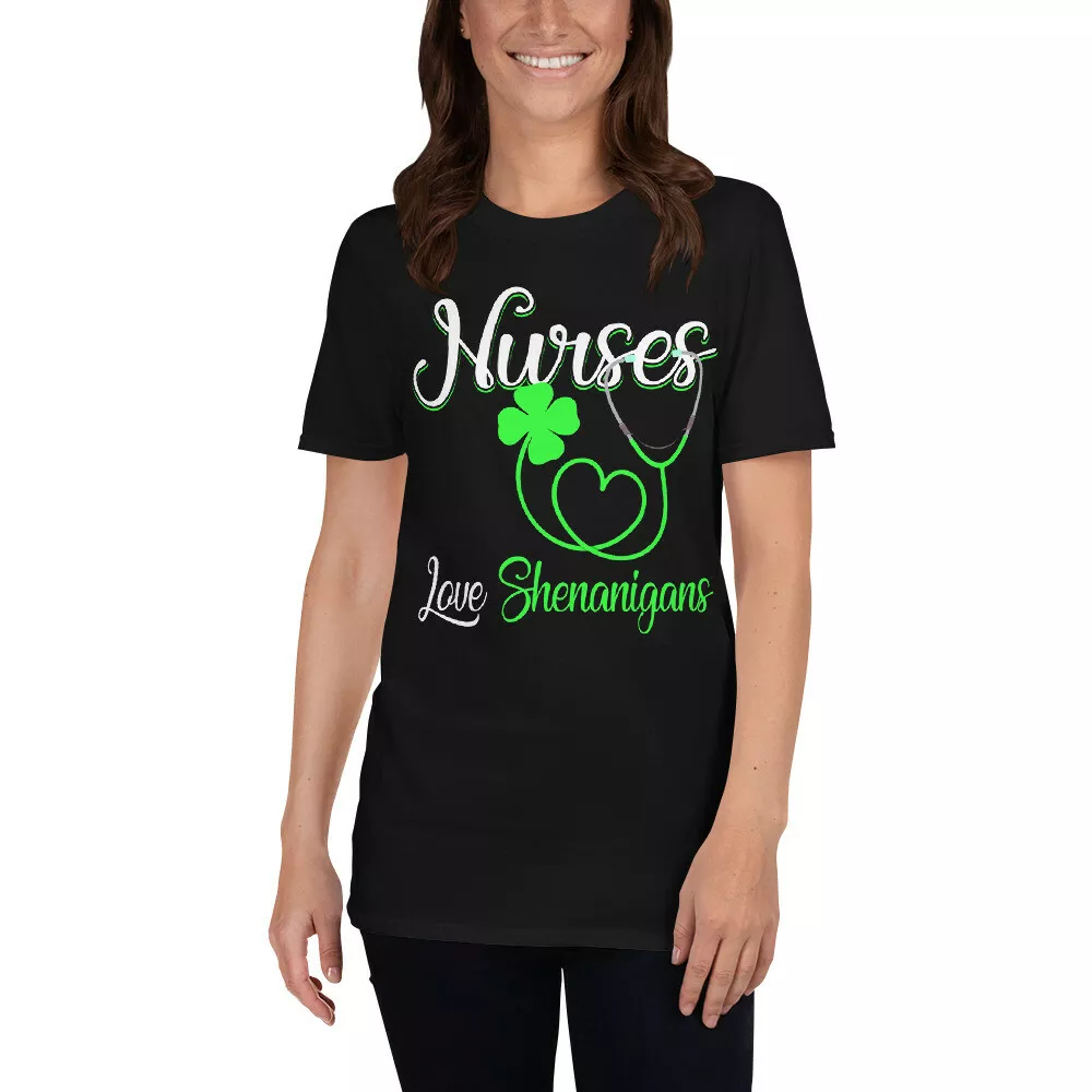 Nurses Love Shenanigans Funny St Patrick's Day Nurse Nursing Lover T-Shirt, White;black
Nurses Love Shenanigans Funny St Patrick's Day Nurse Nursing Lover T-Shirt, White;black