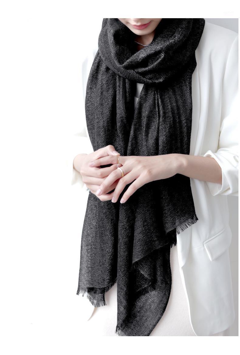 Scarves Twill Silver Silk Wool Scarf Women Thin Black Shawl Dual-use Long Size Warm Autumn And Winter, Blue;gray
Scarves Twill Silver Silk Wool Scarf Women Thin Black Shawl Dual-use Long Size Warm Autumn And Winter, Blue;gray