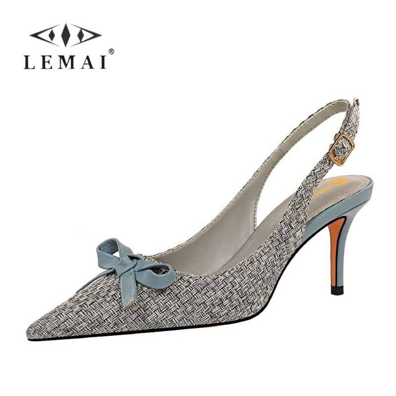 Dress Shoes LEMAI Fashion Woven Shallow Mouth Pointed Toe Color Matching Small Bow High-heels Mature Style Party Wear Women's Sandals, Black
Dress Shoes LEMAI Fashion Woven Shallow Mouth Pointed Toe Color Matching Small Bow High-heels Mature Style Party Wear Women's Sandals, Black