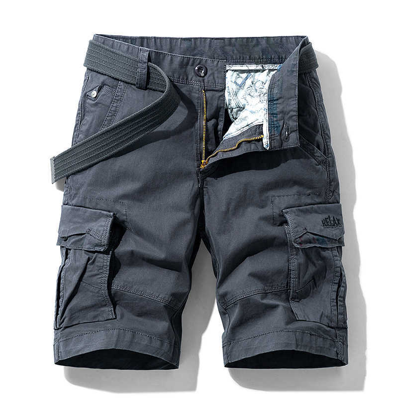 Summer Fashion Safari Style Shorts Pure Cotton Hiking Pants Durable Classic High Quality Loose Large Size 6XL 210629