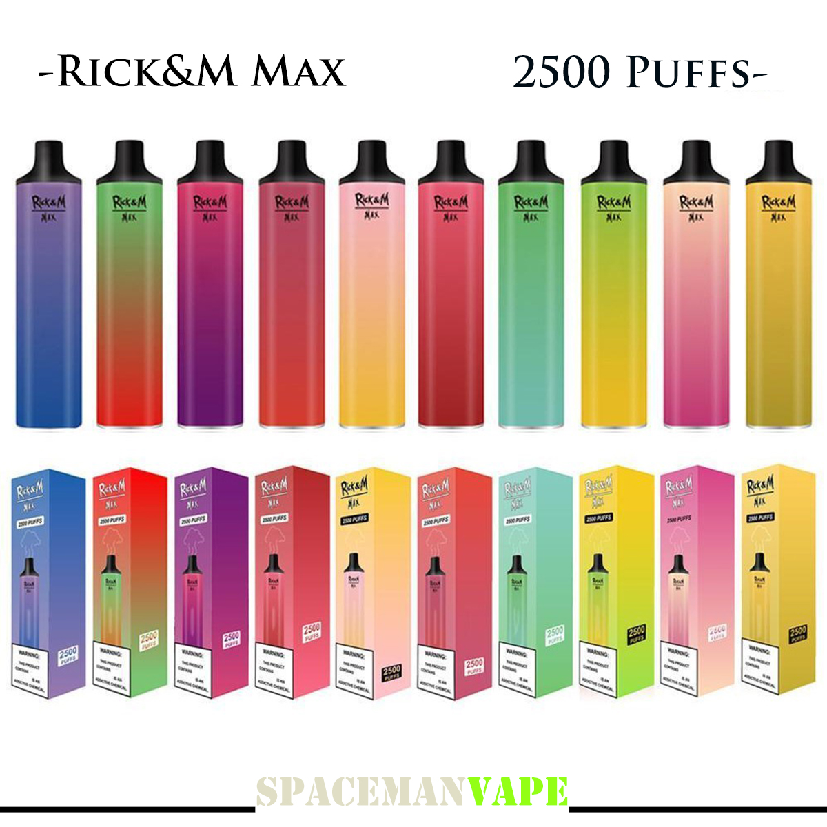 Authentic Rick&M Max Disposable Vape Pen 2500 Puffs E Cigarette With 1000mAh 18350 Battery 8ml Prefilled Cartridge Smoking Vaporizer
Authentic Rick&M Max Disposable Vape Pen 2500 Puffs E Cigarette With 1000mAh 18350 Battery 8ml Prefilled Cartridge Smoking Vaporizer