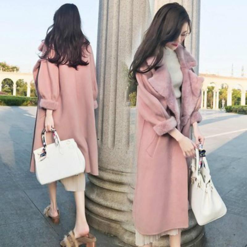 Women's Wool & Blends Autumn And Winter Coat Lantern Sleeve Woolen Female Waist Long Section Thick Clothes Women, Pink
Women's Wool & Blends Autumn And Winter Coat Lantern Sleeve Woolen Female Waist Long Section Thick Clothes Women, Pink