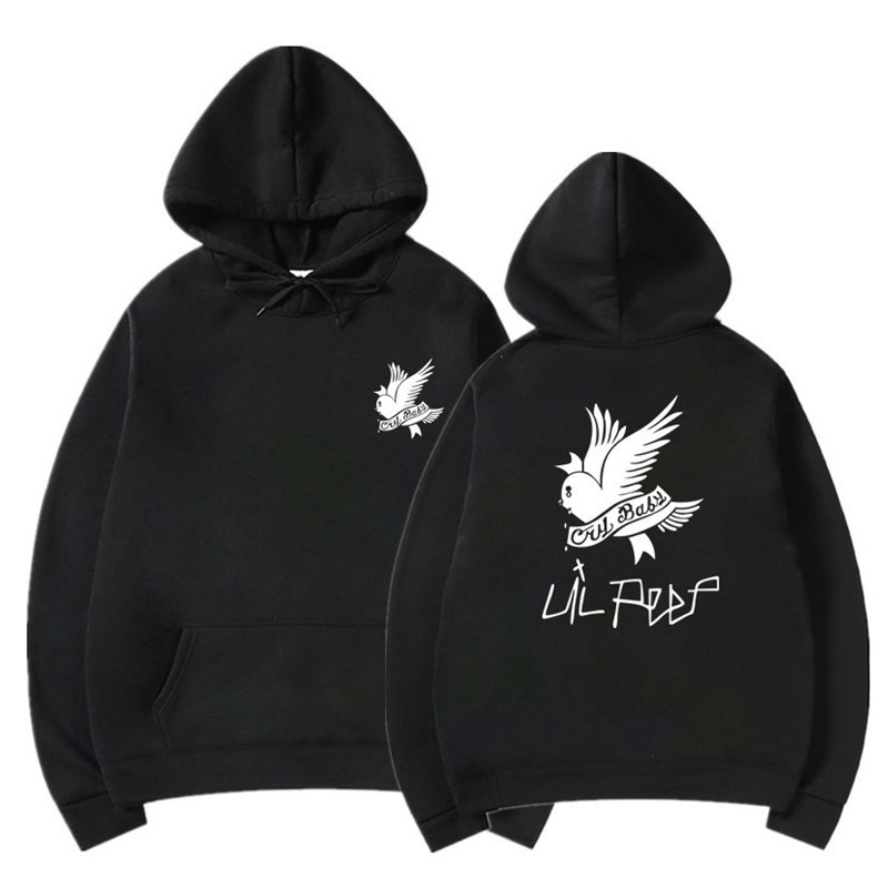 Lil peep modern simple crying swallow print Hooded Fleece sweater hoodies, Black 67
Lil peep modern simple crying swallow print Hooded Fleece sweater hoodies, Black 67