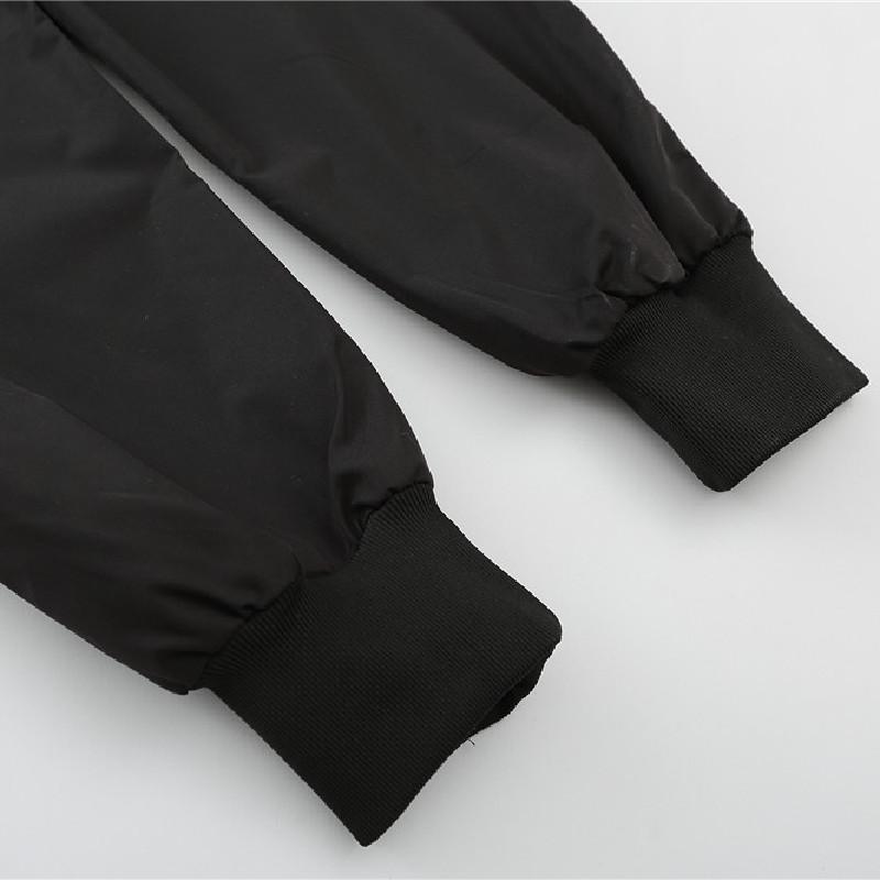 Streetwear Sweatpants Men Cargo Pants Big Pocket Zipper High Street Elastic Waist Loose Solid Casual Pant TFull Length Trousers Men's