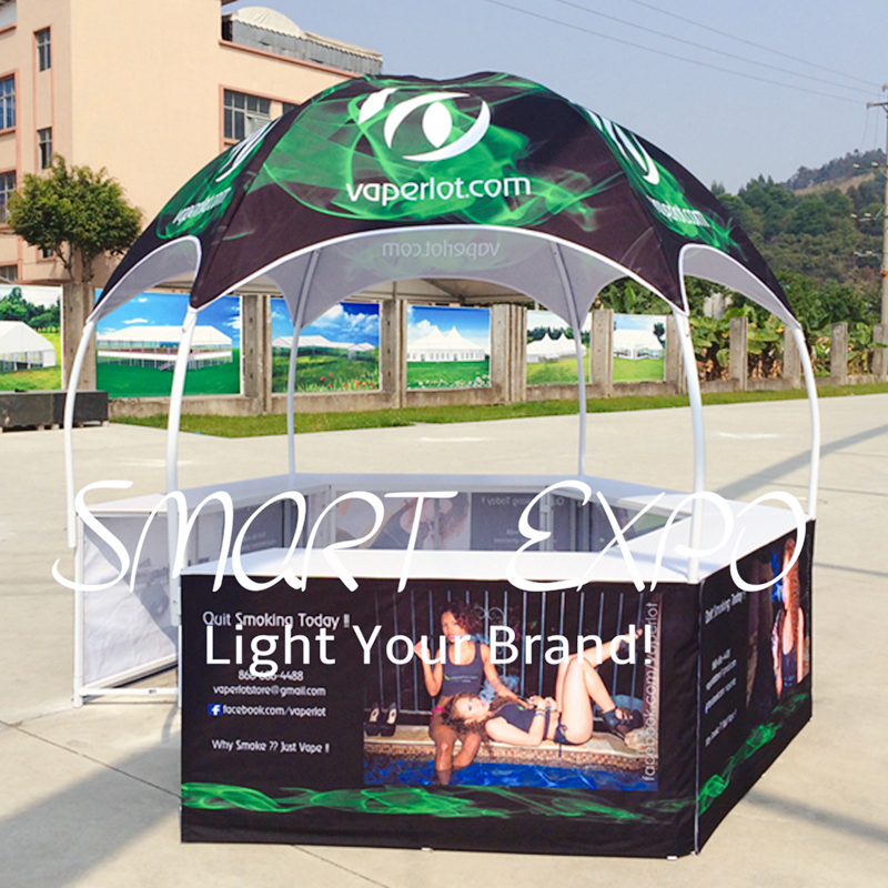 Promotion Counter Outdoor Exhibition Booth 3x3 Advertising Display Dome Tent for Event