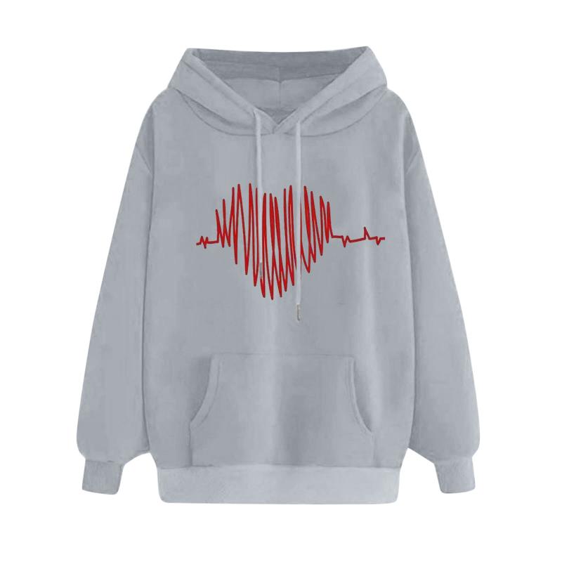 Women's Hoodies & Sweatshirts Womens Casual ECG Print Long Sleeve Loose Hooded Sweatshirt Pullovers Top Harajuku Streetwear Sudadera Mujer A, Black
Women's Hoodies & Sweatshirts Womens Casual ECG Print Long Sleeve Loose Hooded Sweatshirt Pullovers Top Harajuku Streetwear Sudadera Mujer A, Black