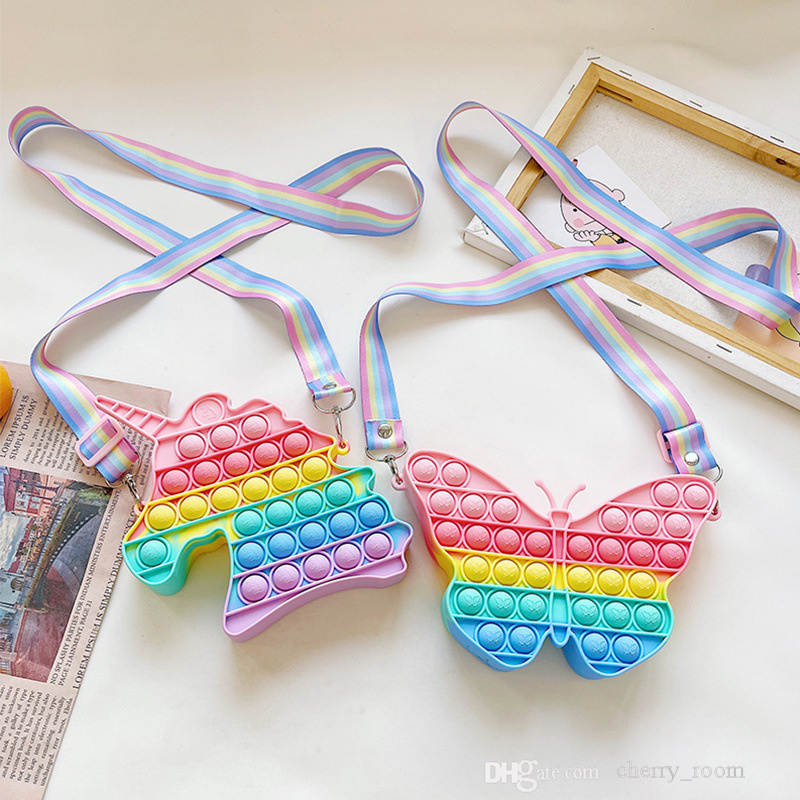 Children cartoon change purse lovely kids Colorful unicorn silicone wallet fashion baby girls butterfly cross body one shoulder bag F920, Mix colors random
Children cartoon change purse lovely kids Colorful unicorn silicone wallet fashion baby girls butterfly cross body one shoulder bag F920, Mix colors random