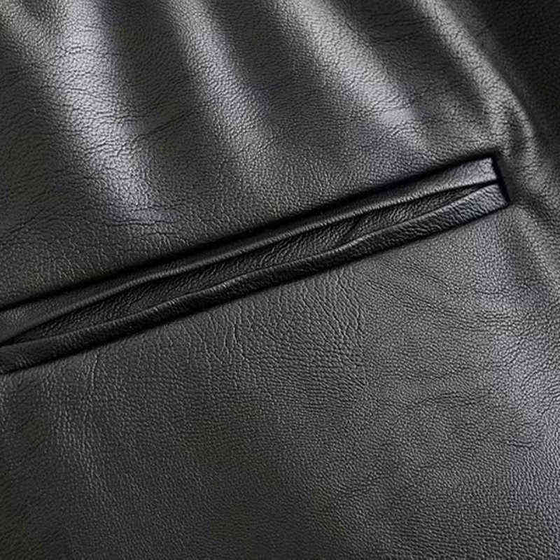 TRAF Women Faux PU Leather Pockets Pants Vintage Fashion Elastic Waist Drawstring Tie Ladies Ankle Trousers Pantalones Mujer 211115