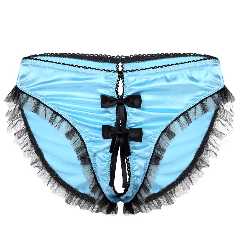Women's Panties Sexy Sissy Underwear Gay Mens Erotic Lingerie Open Crotch Thong Briefs Silky Satin Frilly Mesh Ruffles Trim Bowknot Underpan, Pink
Women's Panties Sexy Sissy Underwear Gay Mens Erotic Lingerie Open Crotch Thong Briefs Silky Satin Frilly Mesh Ruffles Trim Bowknot Underpan, Pink